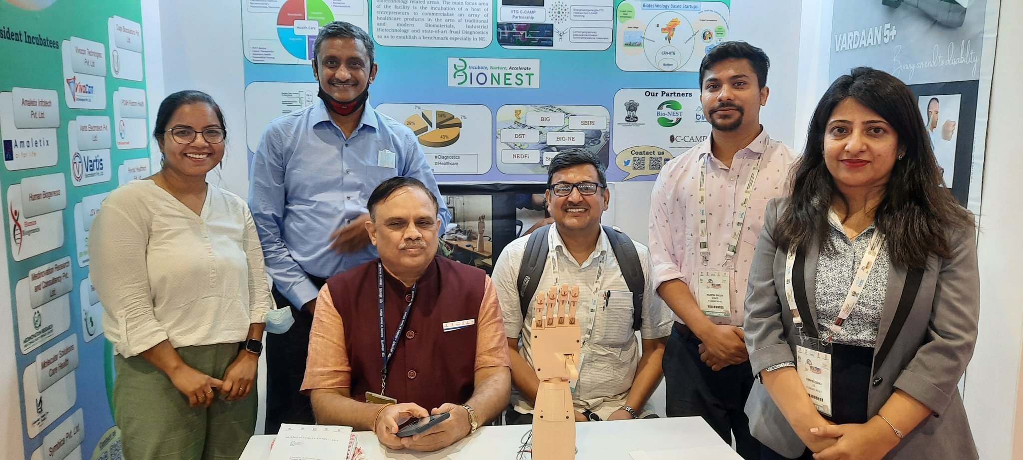 The Symbica team with partners at the BioNEST exhibition stand